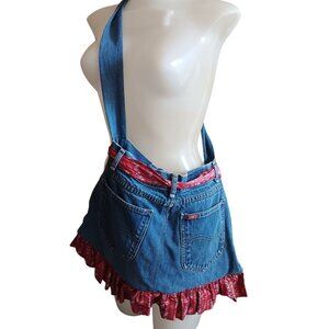 1OF1 True Vintage Lee Denim Shoulder Bag Purse Jeans Granny Cottage 1980's